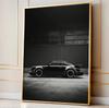 Vintage Schwarz-Weiß-Sportwagen-Fotodruck Moderne Schlafzimmer-Wanddekoration Auto-Poster Schwarz-Weiß-Sportwagen-Leinwanddruck