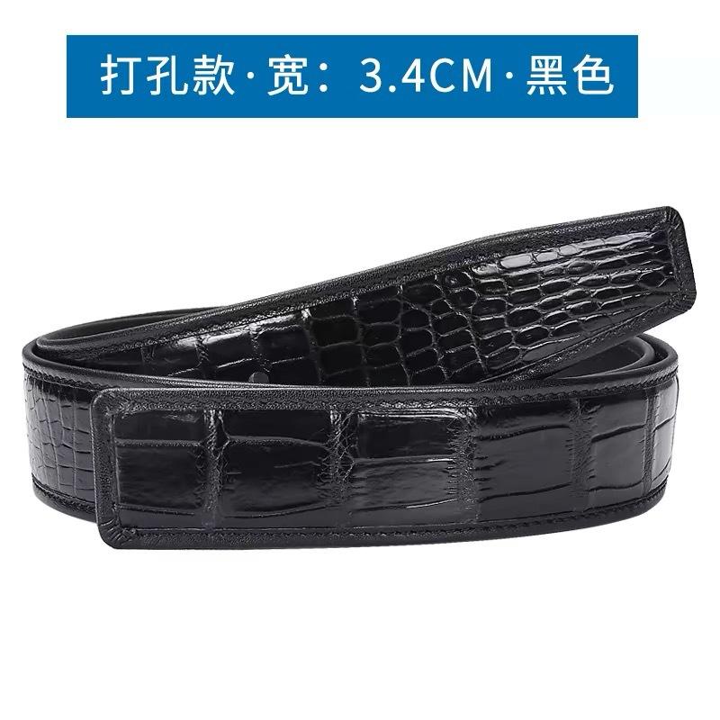 Alligator Leather Belt Does Not Take The Lead, Smooth Buckle Belt Body Does Not Buckle, Headless Men'S Belt Strip, High-End Leather