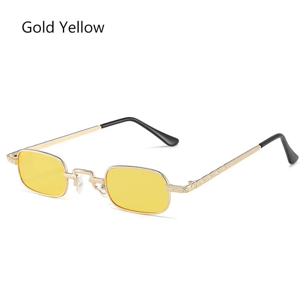 

Small Rectangle Sunglasses For Women Men Retro Metal Frame Punk Sun Glasses Vintage Travel Shades Uv400 Protection