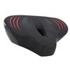 Fahrradsitzkissen Breit Verdickt Stoßdämpfung Atmungsaktives Sattelpad für Peloton Schwarz Rot