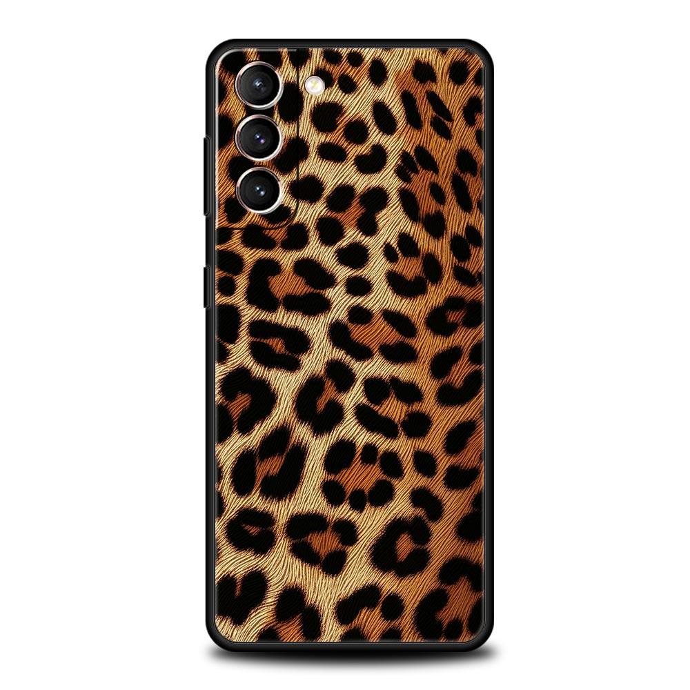 

Fashion Tiger Leopard Print Phone Case For Samsung Galaxy S25 Edge S24 S23 S22 S20 Ultra S21 FE 5G S10 Plus Soft TPU Cover For Samsung S25Edge