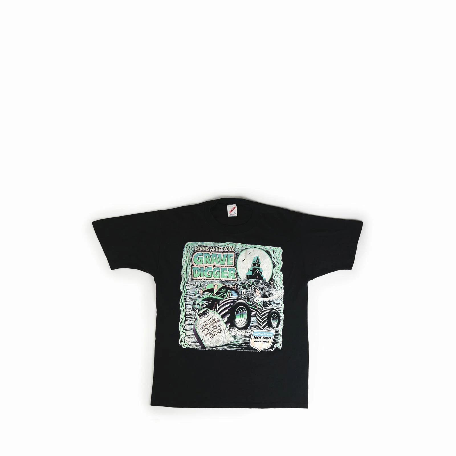 Vintage 1992 Grave Digger Tee Shirt Monster Trucks Tombstone 90s 1990s Vtg Usa XL