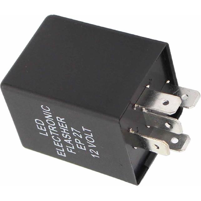 ApplianPar 5 Pin EP27 FL27 Electronic Flasher Relay for Car Vehicle LED Turn Signal Light Bulbs Hyper Blink Flash Fix 1994-2009