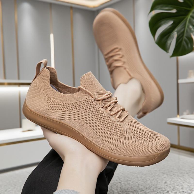 Breite Barfußschuhe für Damen Trendige Schwarze Mesh-Freizeit-Laufschuhe Atmungsaktiv Rutschfest Minimalistisch Lässig Breite Zehenbox Herrenschuhe