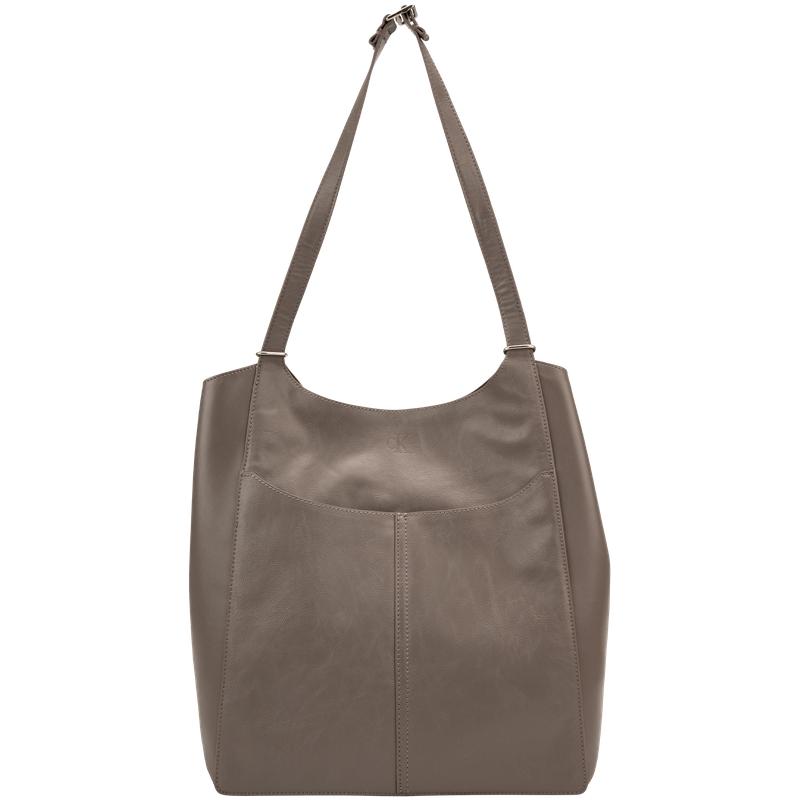 New CALVIN KLEIN Synthetic Material Shoulder Bag Women's Taupe 4K3063G-NZ8