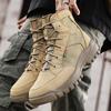 Herrenschuhe in Übergröße Outdoor-Wanderschuhe Herren wasserdichte und rutschfeste Kampfstiefel High-Top-Taktikstiefel leichte Reiseschuhe