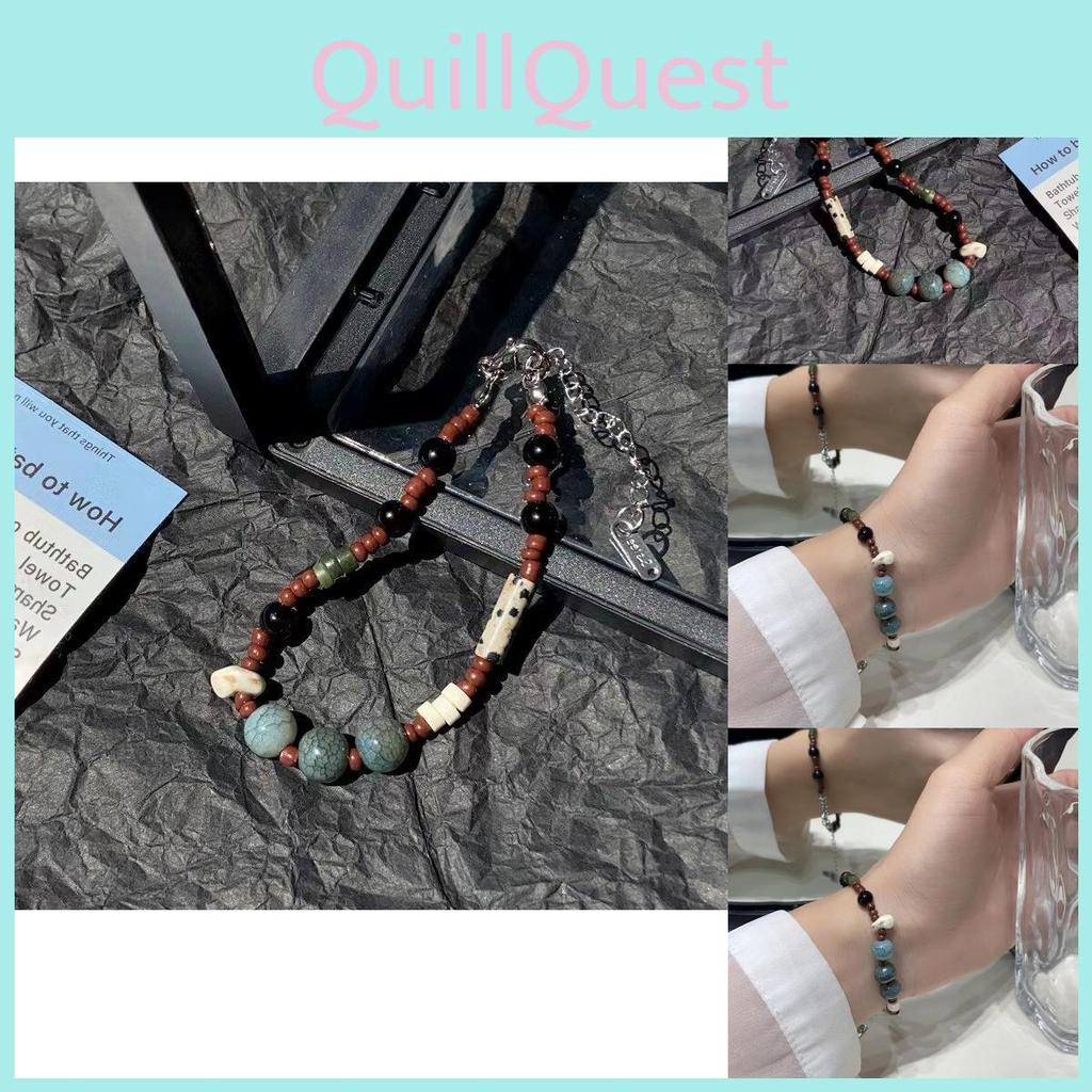 Natural Geometric Vintage Stone Bracelet For Men And Women Artistic Jewelry Ethnic