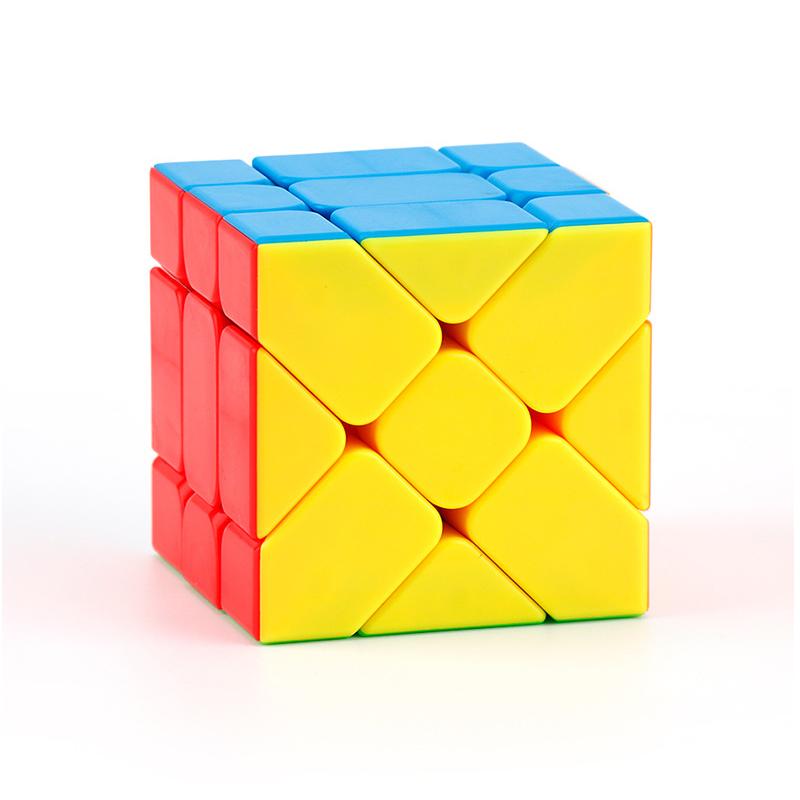 Kids Children's Educational Toys Windmill Cube Stickerless 3x3x3 Brain Teaser Challenge Puzzle Birthday Gifts Classroom Prizes