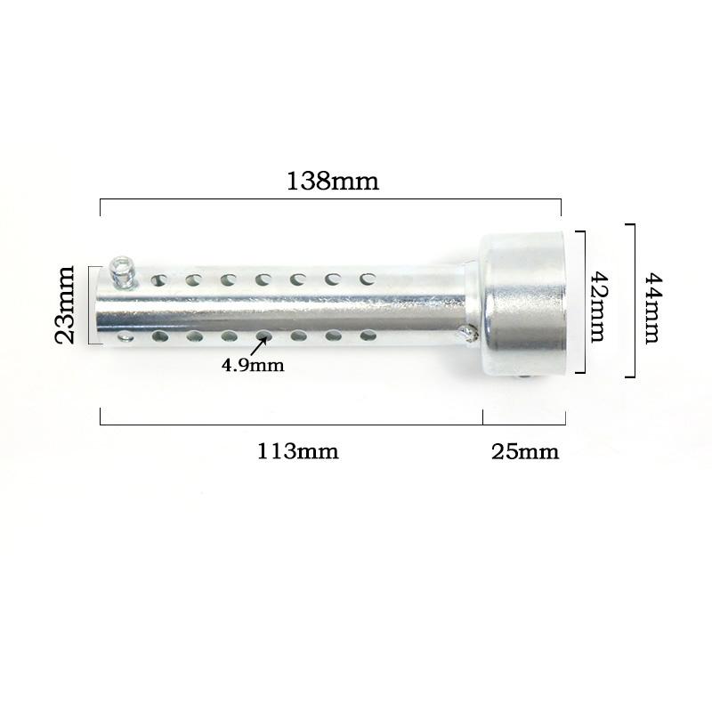 Universal Motorcycle Silver Exhaust  Noise Sound Eliminator Exhaust Adjustable Muffler  35mm/42mm/45mm/48mm/60mm