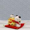 Yakushigama Maneki Neko (Treasure Bag, Parent and Child) Harmony (with Good Luck Sticker)