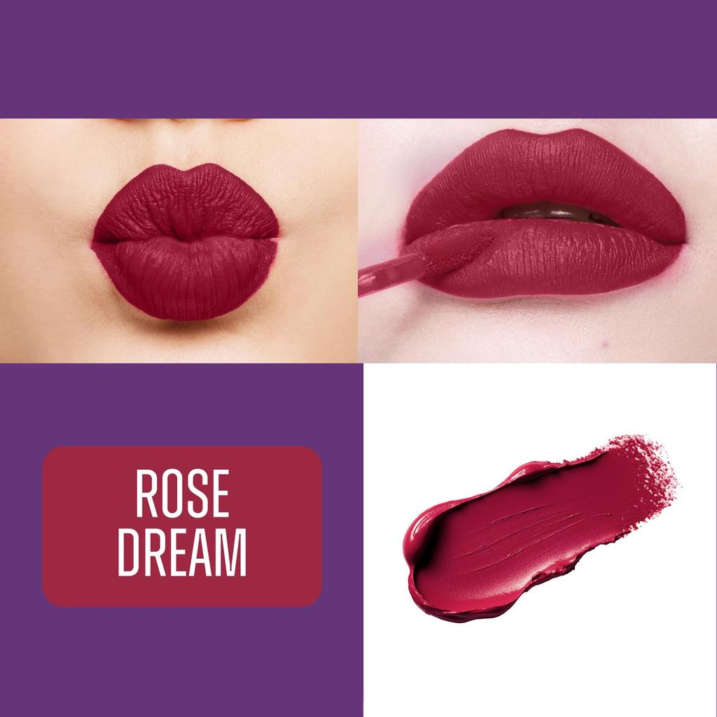 Blue Heaven Ultimatte Whipp Lip Liquid Lipstick Waterproof Infused with Cocoa Butter & Rosehip Oil | Hydrating | Airy Mousse Texture | Soft Matte F