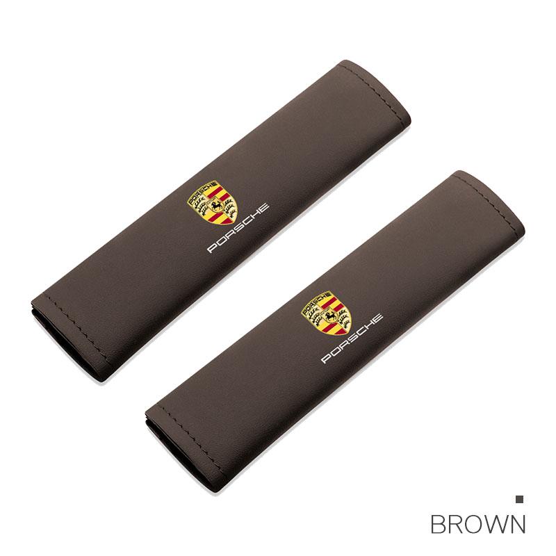 

2Pcs Car Belts Shoulder Pad Leather Seat Belt Cover For Porsche 911 718 Taycan Panamera Cayenne Macan Boxster Cayman Pajun 918