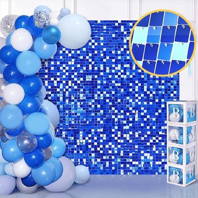 Fashion Glitter Square Sequin Backdrop Wedding Baby Shower Sequin Panel Wall Decor Birthday Decoration Photo Backdrop