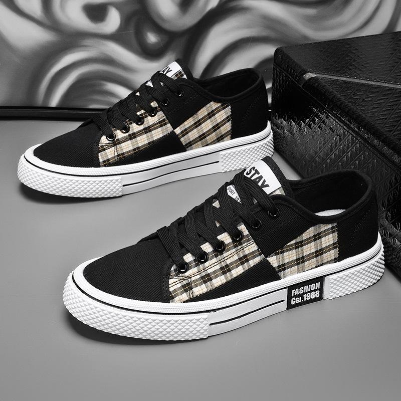 Men's Shoes Four Seasons New Casual Shoes Fashion Low-top Board Shoes Youth Trend Canvas Shoes Korean Version of Student Sports Shoes
