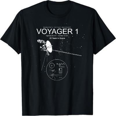 Voyager 1-Humanity's Farthest Spacecraft-40 Years In Space T-Shirt