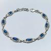 Natural Blue Kyanite Gemstone 925 Solid Sterling Silver Gift Bracelet 7-8" g6I28