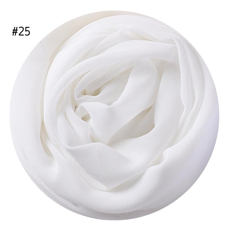 175X70Cm  High Quality Malaysian Pearl Chiffon Hijab Bundles Solid Color Scarves Head Scarf For Muslim Woman 73 Colors