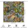 Luxus Tierprint Duschvorhang Mehrfarbig Grün Weiß Schwarz Gold Zebra Leopard Palme Design Wasserdicht Bad Dekoration f