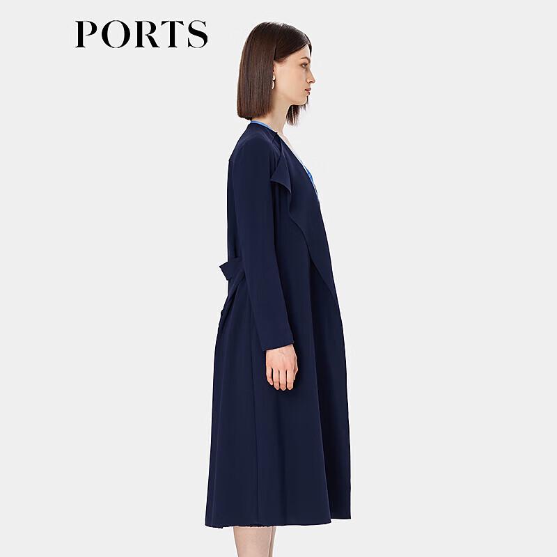 PORTS Women's Long Sleeve Belted Trench Coat