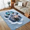 1 Stück Schneewolf Pfotenabdrücke Kreativer Druck Teppiche, Weiche Teppiche, Wohnzimmer, Esszimmer, Schlafzimmer Heimdekoration Matte Schneller Versand