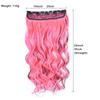 Highlighted Piano Color Hairpiece clip in hair extesnion one piece with 5Clips Long Wavy Hair Brown Red Blue colorful hair