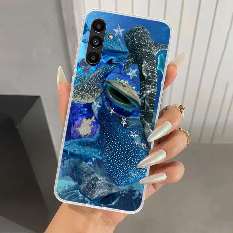 Ocean Whale Shark Phone Case for Samsung Galaxy A17 A16 A37 A26 A36 A57 A56 A15 A25 A35 A55 A14 A24 A34 A54 A13 A23 A33 A53 Gala