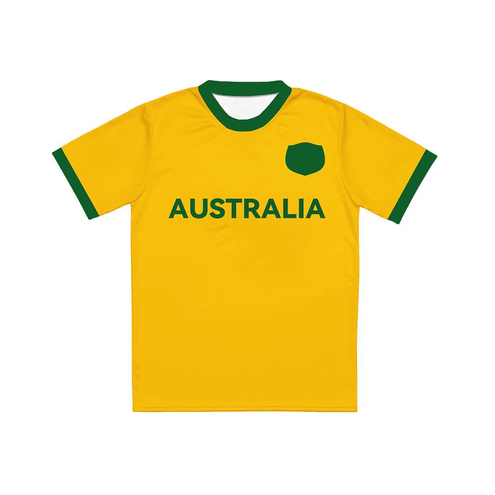 Australia Football Tee Jersey O-neck Men Women T-shirt Unisex Streetwear Fashion Graphic Print Merch Casual Clothes S