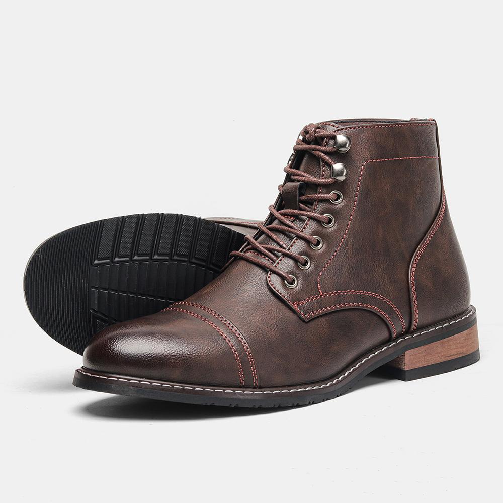 Men's Classical Spring Leather Ankle Boots  New Fashion Comfortable Men Boots