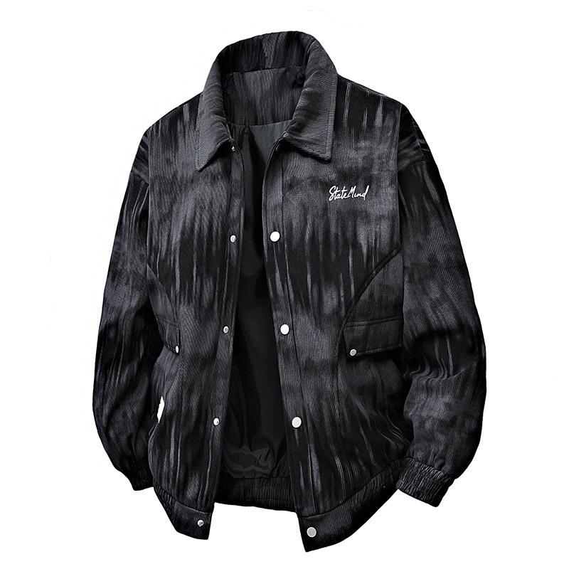 

Мужская куртка в стиле ретро большого размера на весну—отложной воротник, модная рабочая одежда, очень большой крой (148) 4XL