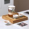 Chinese Ceramic Portable Kung Fu Travel Tea Set