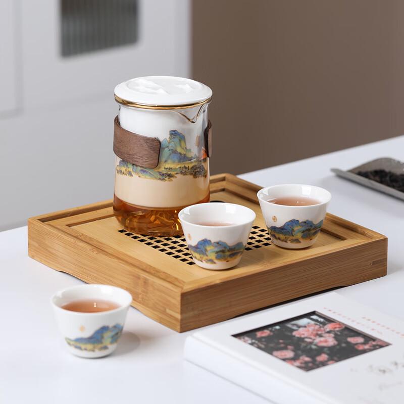 Chinese Ceramic Portable Kung Fu Travel Tea Set