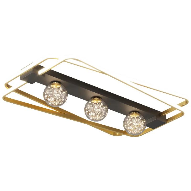 New Indoor Led Ceiling Light Modern Home Ceiling Lamp 110v 220v For Living Room Bedroom Dining Room Black&Gold Led Light