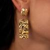 Stylish and simple geometric irregular earrings, diamond-set temperament, hollow design, advanced sense, love butterfly earrings.