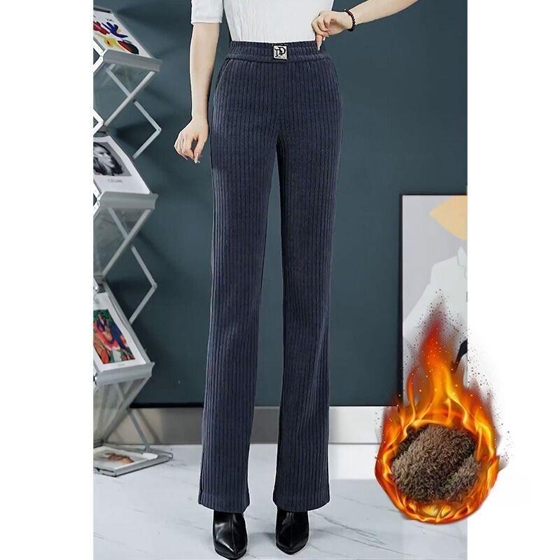 For Children, in Winter, Add A Thick and Long Pile Long Cotton Pant To Keep Warm in The Winter, and Wear A Pair of Chenille Wide-leg Pants Over It