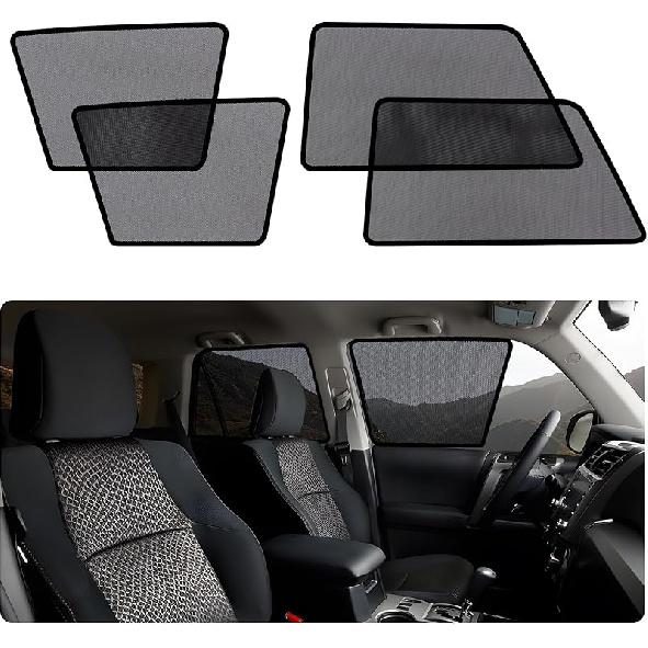 Car Window Shades For -2024 RAV4 Accessories - Rear Side Window Shade For Baby, Breathable Mesh Car Privacy Window Covers, UV Protection And Heat