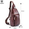 Captain Cow Men's Genuine Leather Multifunctional Crossbody Chest Bag