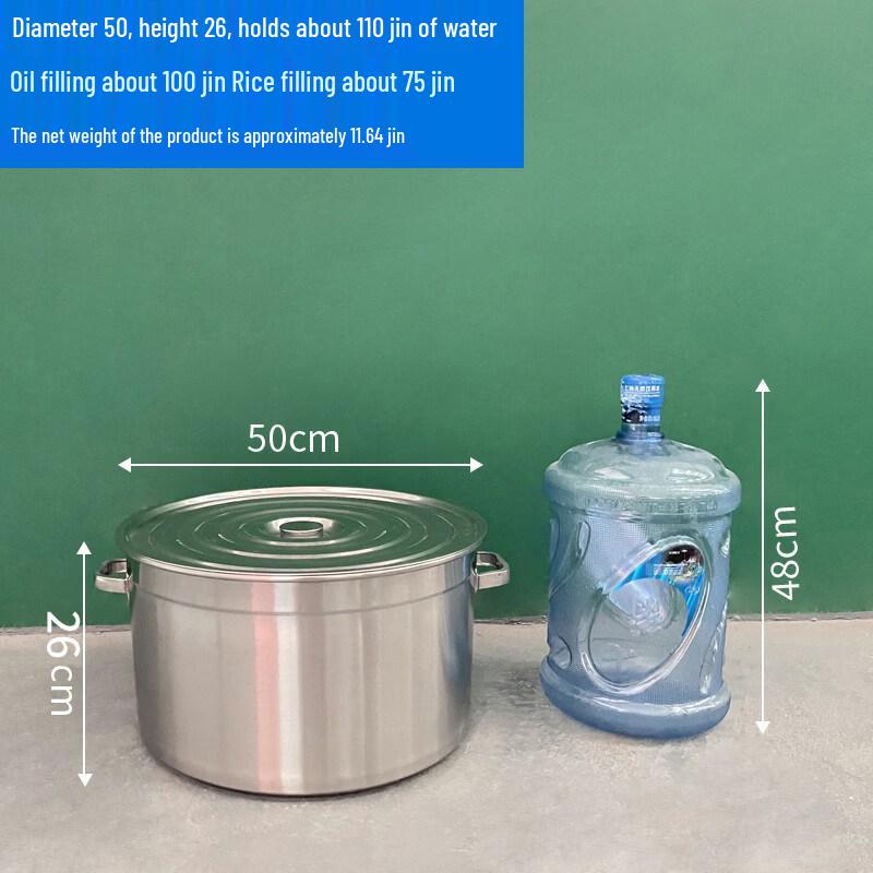 JPHZNB Stainless Steel Commercial Soup Pot with Lid