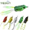 Special Lure Bait Frog for Snakehead Fish Black Floating Water Soft Bait with Simulated Double Hook Point Upturned Design