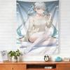Kawaii Home Decor Wall Hanging Tapestry Wuthering Waves Jinhsi Girl Tapestry Wall Bedroom Background Decor Cute Fashion Tapestry