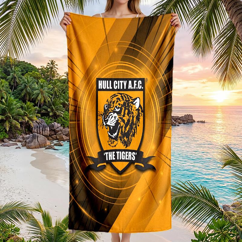 Hull FC Fashion Beach Towel Portable Soft Quick Dry Towel For Swimming Camping Holiday Use