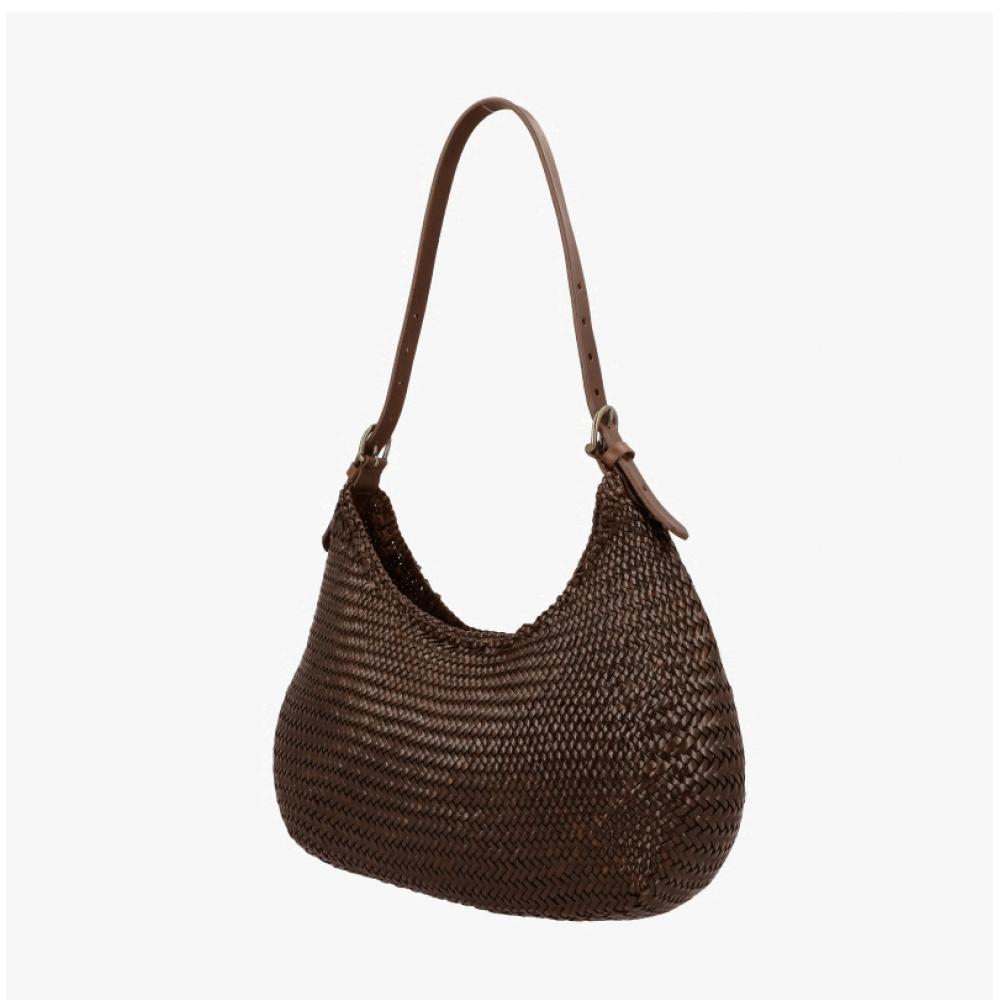 Dragon Diffusion Luna Meza Shoulder Bag Dark Brown 8021