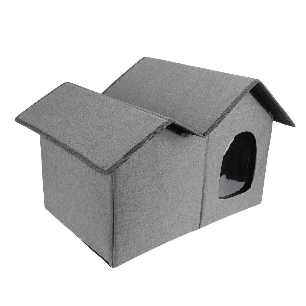 Cat House Large Space Water Resistant Closed Design Comfortable Portable Foldable Cat   for Indoor Pets