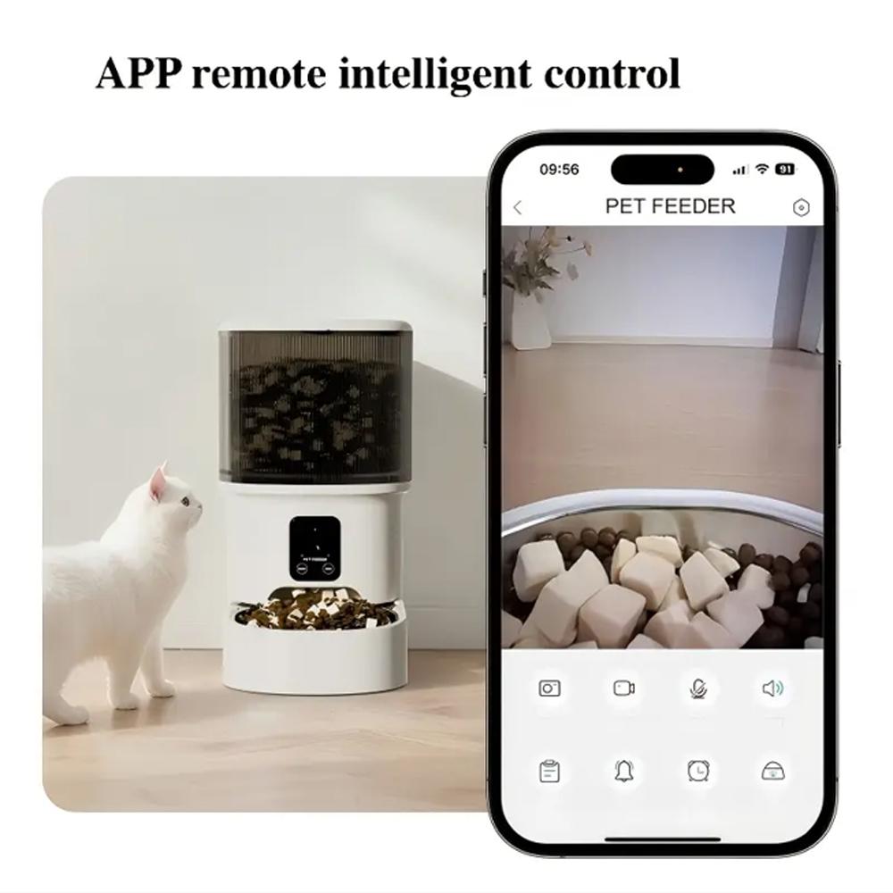 Camera Pet Feeder Timing Smart Automatic Feeder For Cats Dog Button WIFI APP Video Intelligent Dry Food Dispenser Fountain Bowl