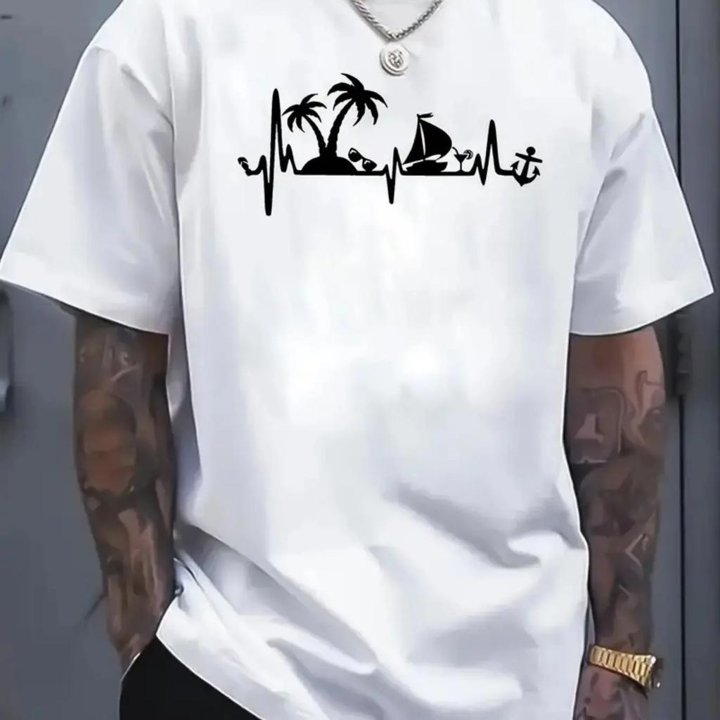 Personalisierte Herren Baumwolle Große Größe Kurzarm T-Shirt T-Shirts Oversized Weihnachts T-Shirts T-Shirts Grafik Herren