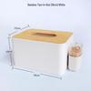 Glass Tissue Box with Wooden Lid