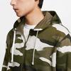Nike Camo Logo Print Zip-up Hoodie With Long Sleeves Men Tops Green BV3625-222