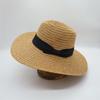European, American And Korean Big Brim Beige Panama Jazz Top Hat Men And Women Summer Shading Vacation Beach Straw Hat Seaside