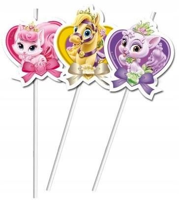Princess Straws and Palace Pets, 6 pcs