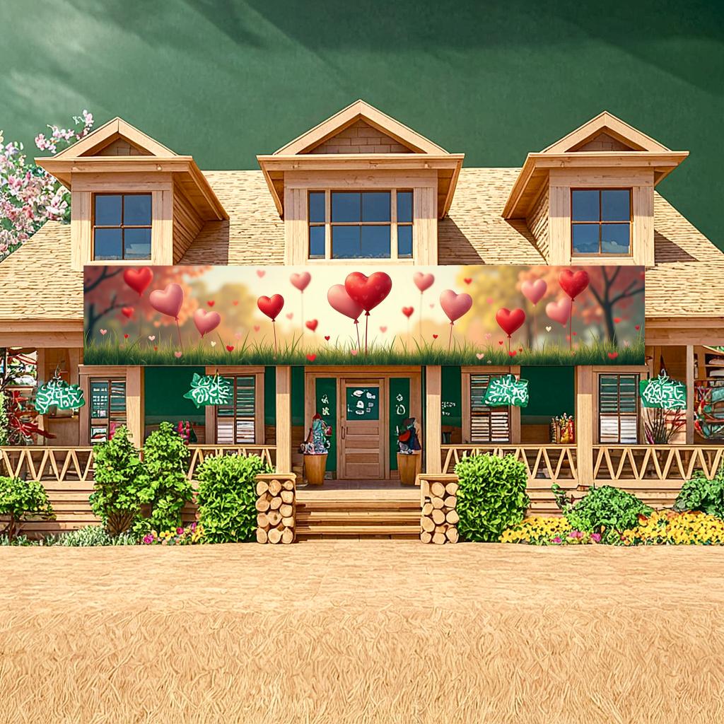 Banner de Noivado Cenário de Evento para Celebração de Aniversário de Amor