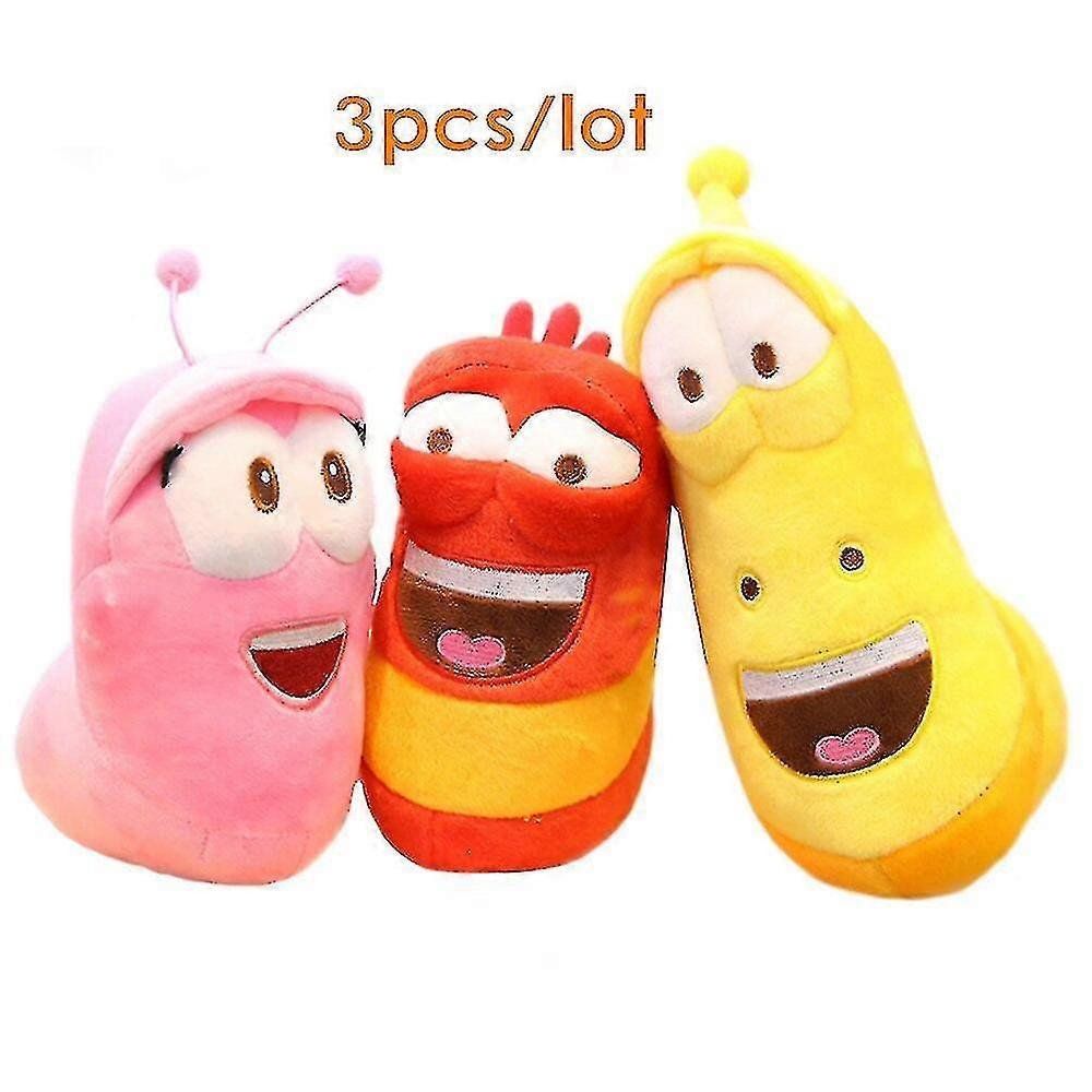 3pcs/lot Korean Anime Fun Insect Slug Creative Larva Plush Toys Cute Stuffed Worm Dolls For Children Birthday Gift Hobbies 3pcs